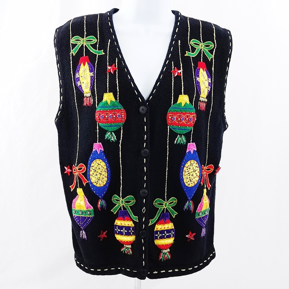 One Resource Womens Medium Christmas Sweater Vest
